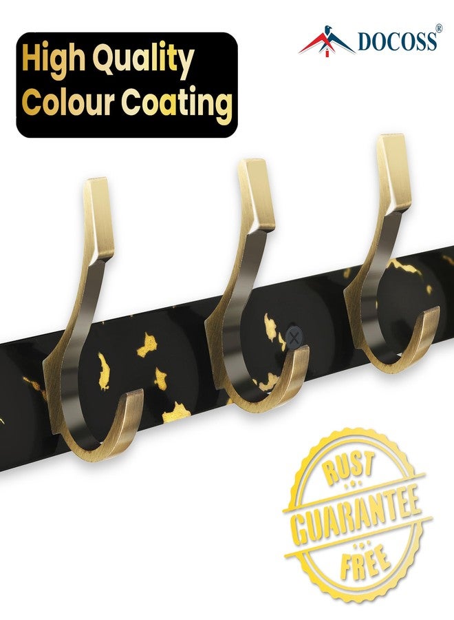 دوكوس DOCOSS - علاقات ملابس طويلة للجدران والأبواب / خطافات لتعليق الملابس، علاقة ملابس للحمام مثبتة على الحائط لتعليق الملابس والقمصان والمناشف (عبوة من قطعة واحدة، أسود (خطافات عتيقة)) - Image 2